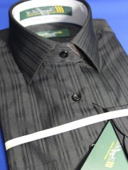 Черная приталенная рубашка арт.: 1237s 72